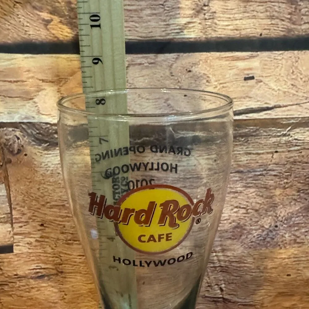 Hard Rock Cafe Hollywood Grand Opening 2010 Pilsner Beer Glass Collectible